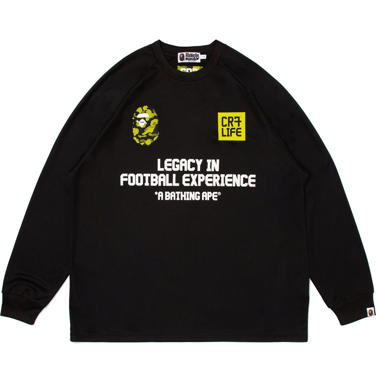 BAPE X CR7 LIFE MULTI LOGO POLY RELAXED FIT LS FOOTBALL JERSEY MENS