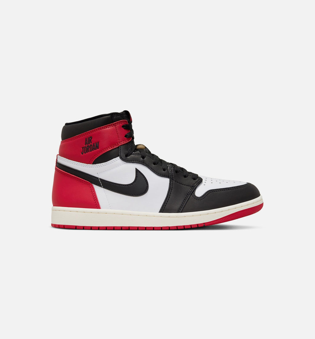 Air Jordan 1 Retro High OG Black Toe Men's Lifestyle Shoes - White/Black/Varsity Red/Sail