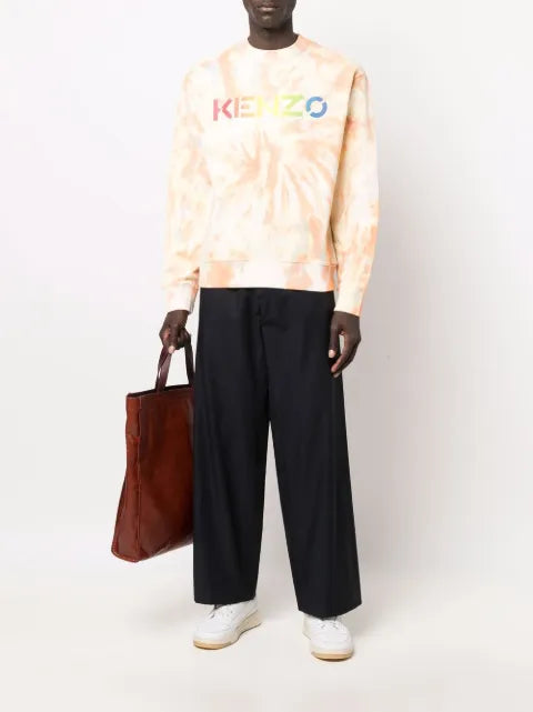 Kenzo logo-print tie-dye sweatshirt