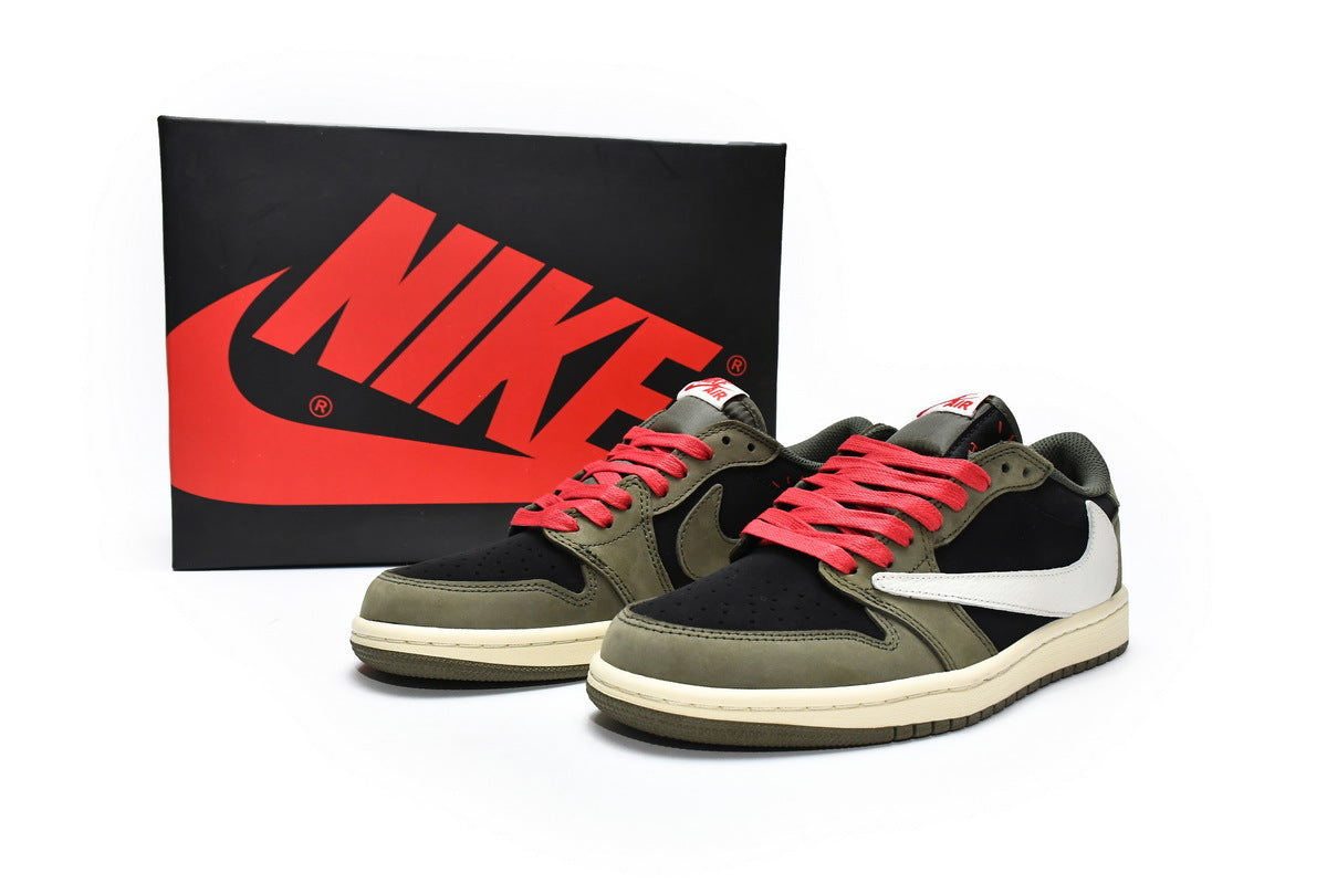 Travis Scott x Air Jordan 1 Low Dark Green Reps Sneaker DM7866-002