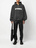 MISBHV logo-print zip-up hoodie