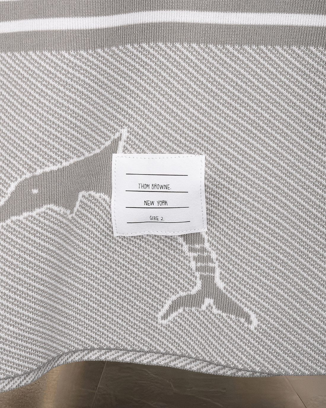 Thom Browne Style Four-Bar Stripe Knit Shorts