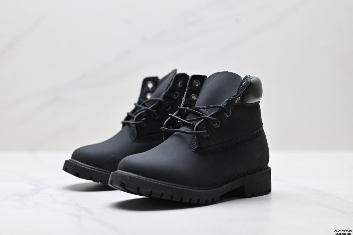 Timberland Black Kids Premium Leather Boot