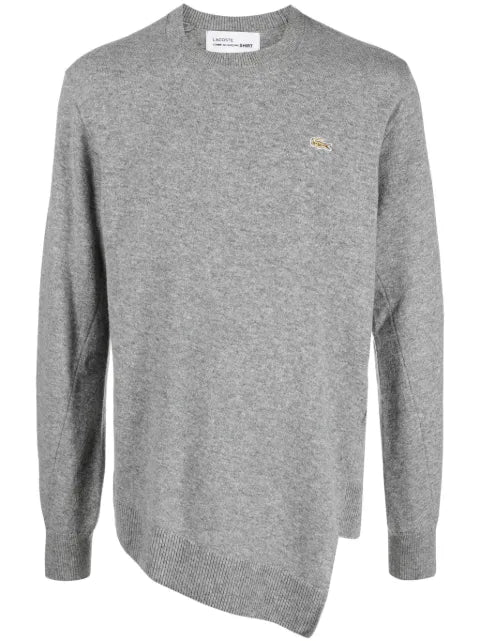 Comme Des Garçons Shirt x Lacoste asymmetric wool sweater