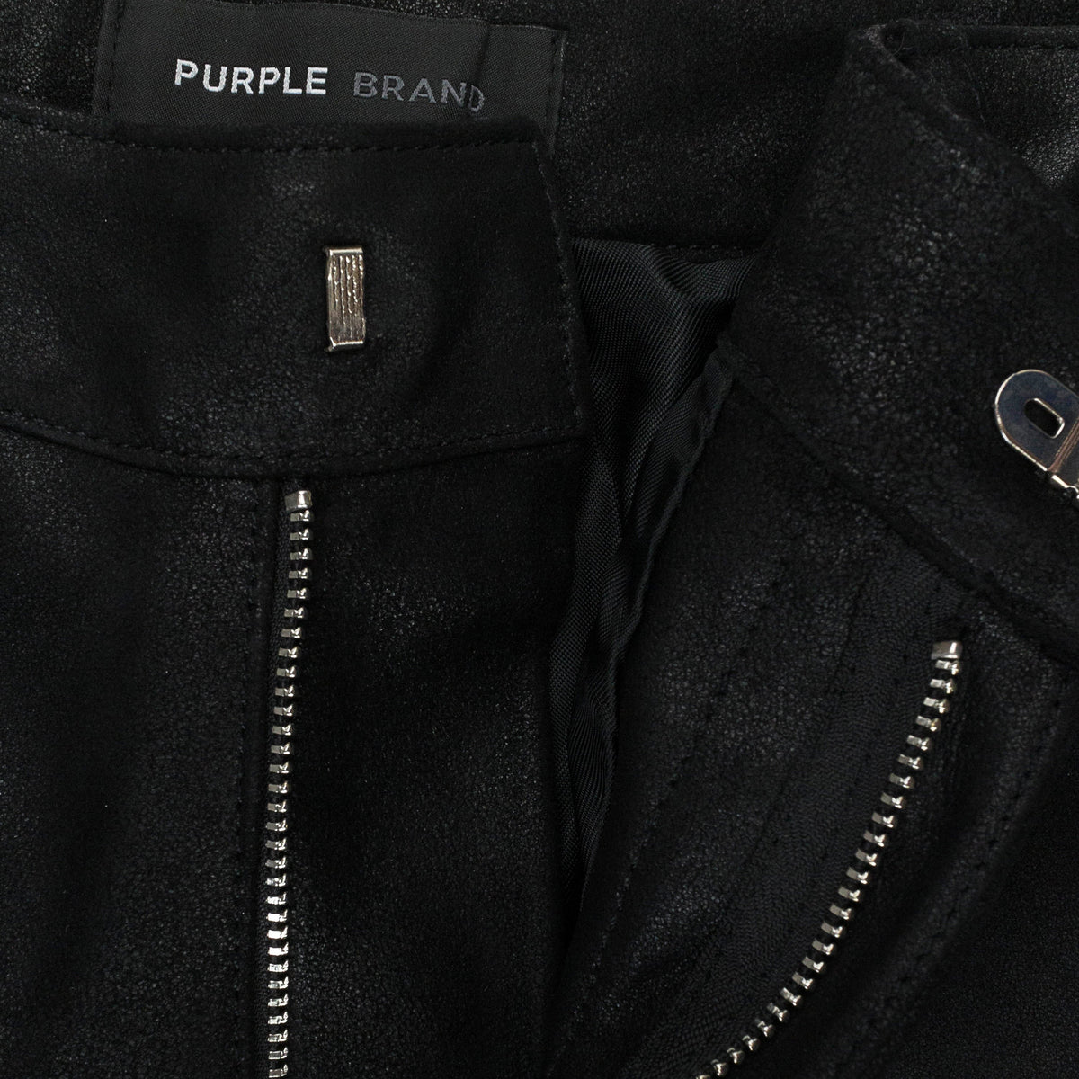 SUEDE ZIP CARGO PANT BLACK CARGO PANTS