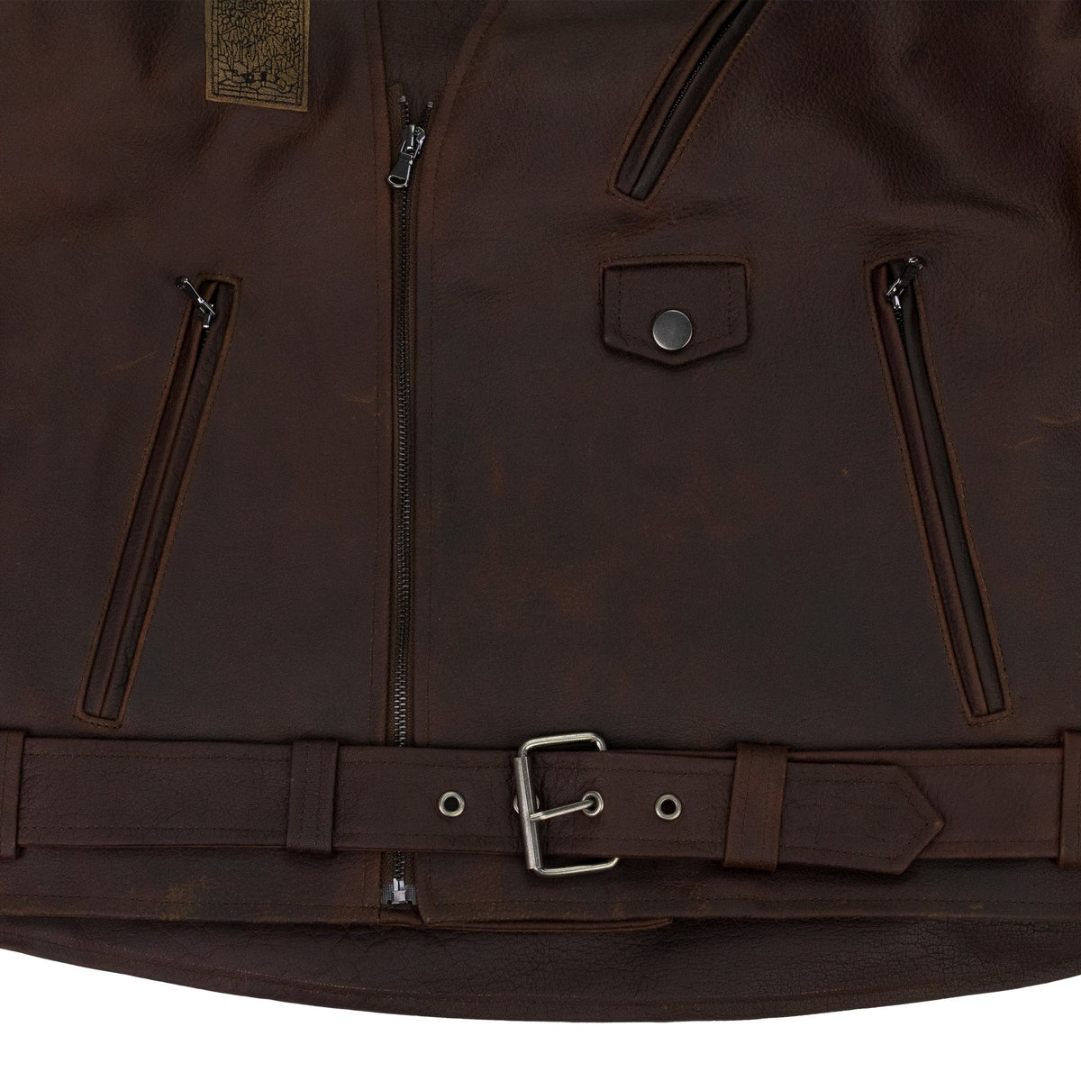 BROWN PERFECTO LEATHER JACKET