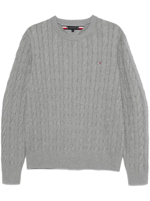 Tommy Hilfiger cable-knit crew-neck sweater