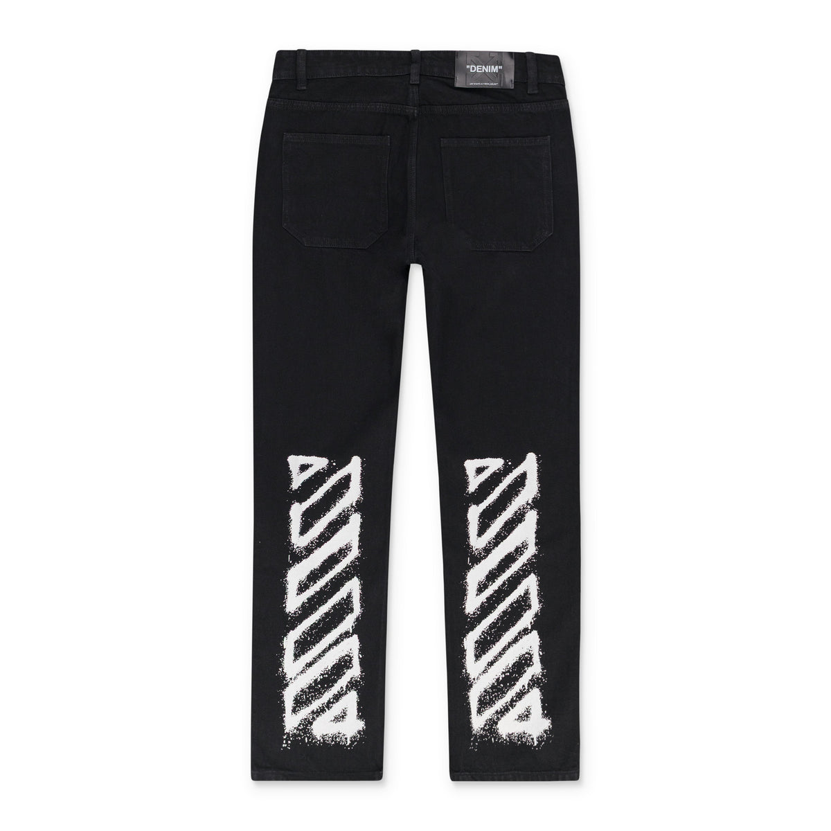 Black Spray Diag Jeans
