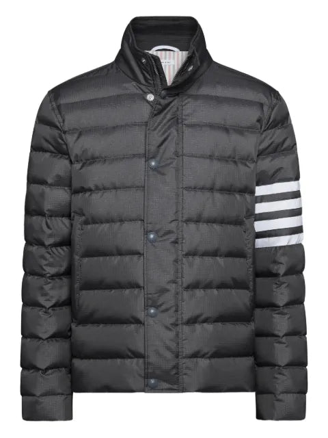 Thom Browne shiny ripstop lightweight down filled 4-bar jacket