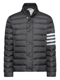 Thom Browne shiny ripstop lightweight down filled 4-bar jacket