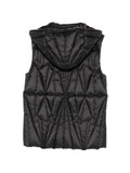 Moncler x Rick Owens hooded diamond quilted vest
