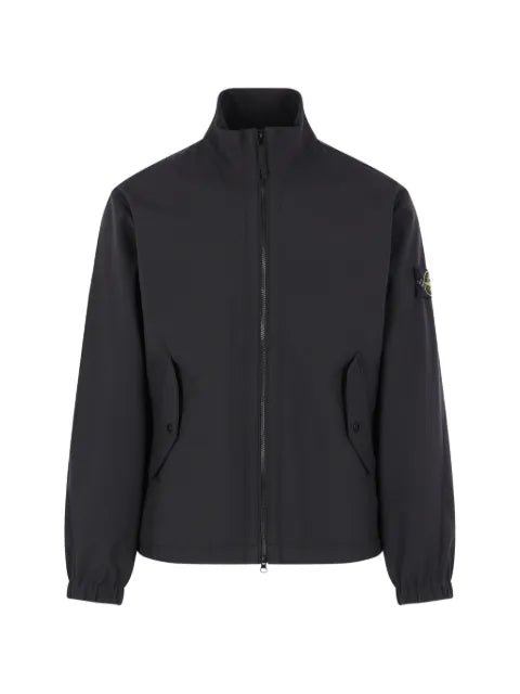 Stone Island 4100022 light soft shell-R E.DYE® technology in recycled polyester stand-collar jacket with water and wind-resistant membrane