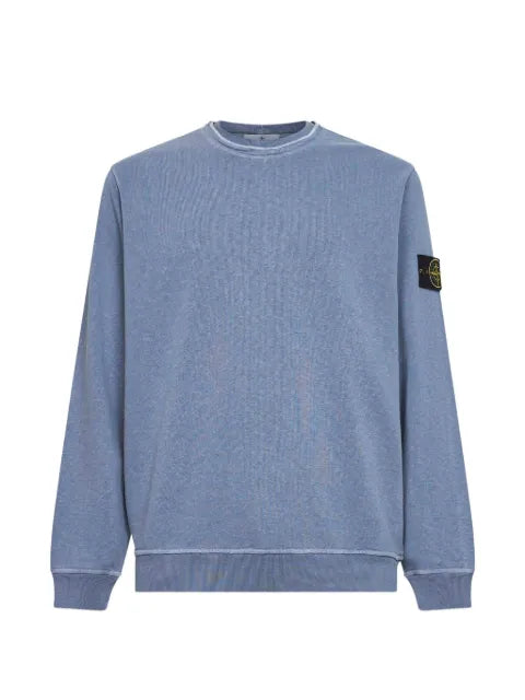 Stone Island 6100034 malfilé fleece 'old' effect regular-fit crewneck sweatshirt