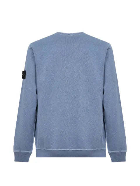 Stone Island 6100034 malfilé fleece 'old' effect regular-fit crewneck sweatshirt
