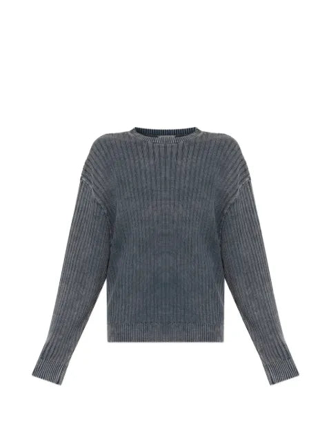 Balenciaga logo-print ribbed-knit jumper