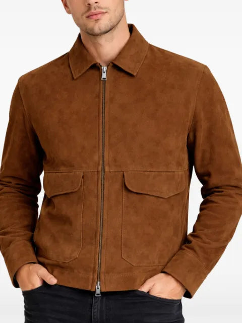 FRANZESE COLLECTION Stefano De Martino bonded suede jacket
