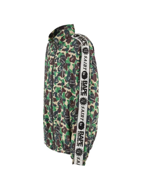 SAINT MXXXXXX x A Bathing Ape logo-tape jacket