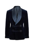 Ralph Lauren Purple Label Astaire double-breasted velvet-texture cotton blazer