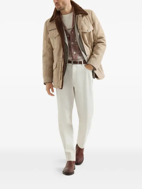 Brunello Cucinelli shearling safari jacket