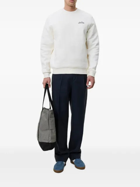 Les Deux logo-embroidered floral-print sweater