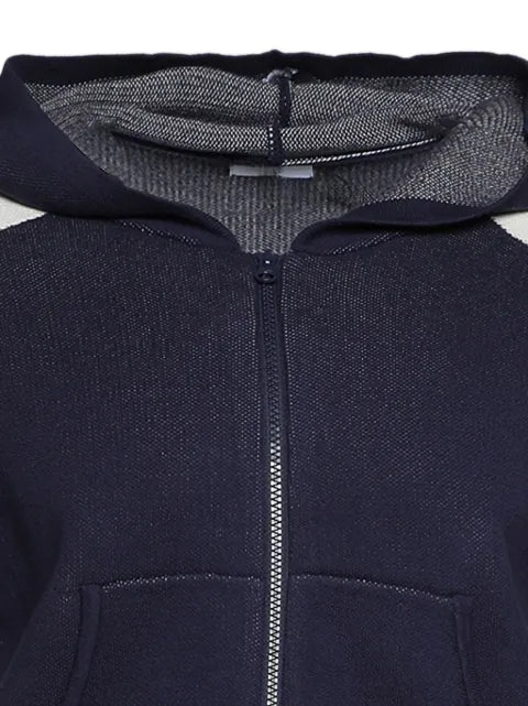 Praying colour-block knit hoodie