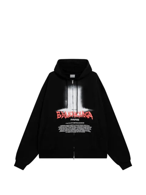 Balenciaga The Door oversized zip-up hoodie in black