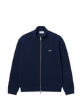 Lacoste logo-patch zip-up sweatshirt