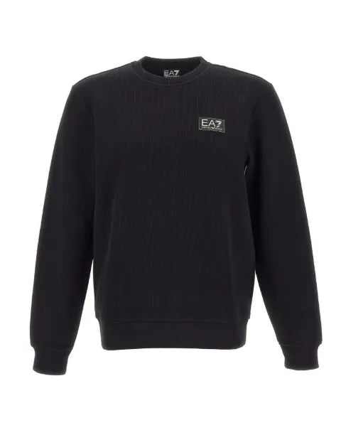 Ea7 Emporio Armani logo-patch ribbed sweatshirt