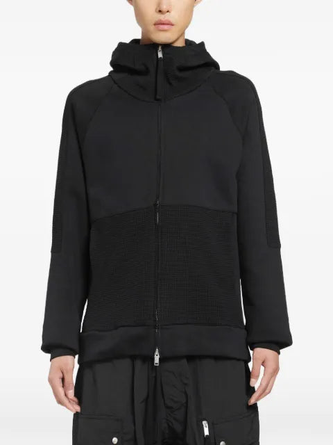 Thom Krom zip-up panelled hoodie