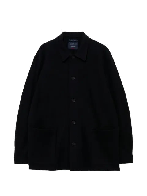 Yohji Yamamoto button-up patch-pocket jacket