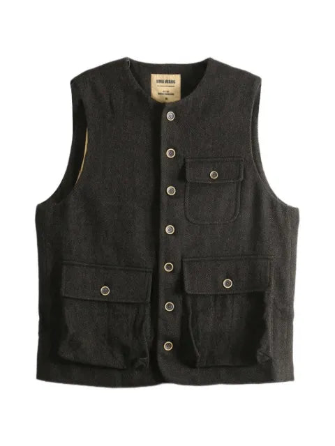 Uma Wang button-up pocket-detail gilet