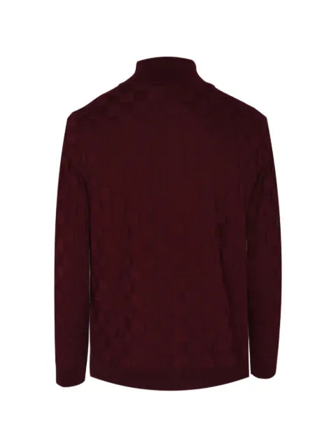Tombolini check-pattern zip-up cardigan