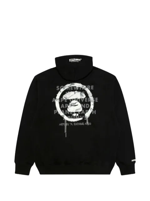 AAPE BY *A BATHING APE® Basic logo-print zip-up hoodie