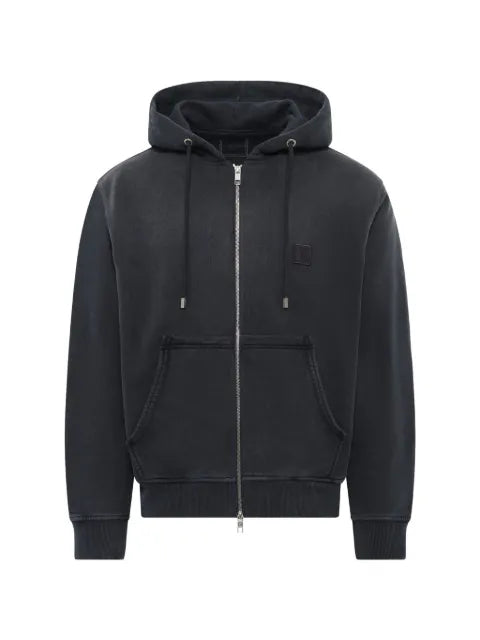Wooyoungmi washed logo-print hoodie