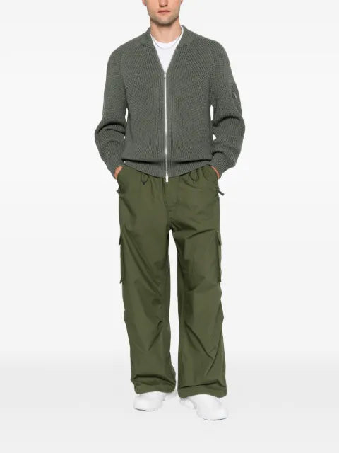 Comme des Garçons Homme zip-up ribbed-knit cardigan