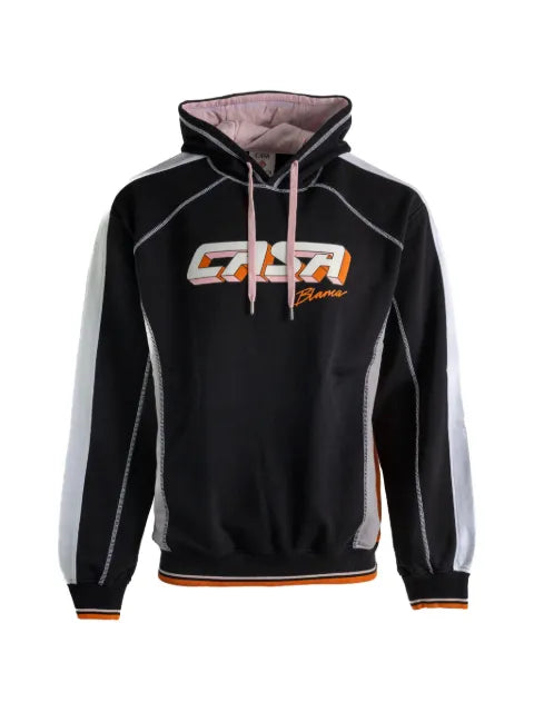 Casablanca logo-print panelled hoodie