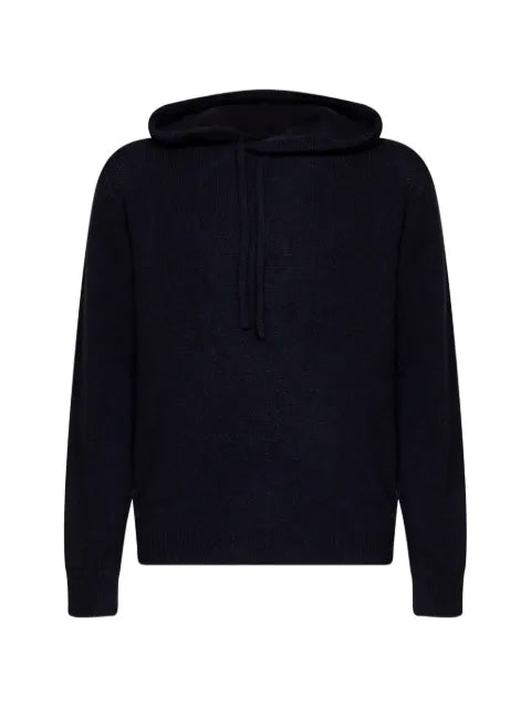 Roberto Collina fine-knit drawstring hoodie
