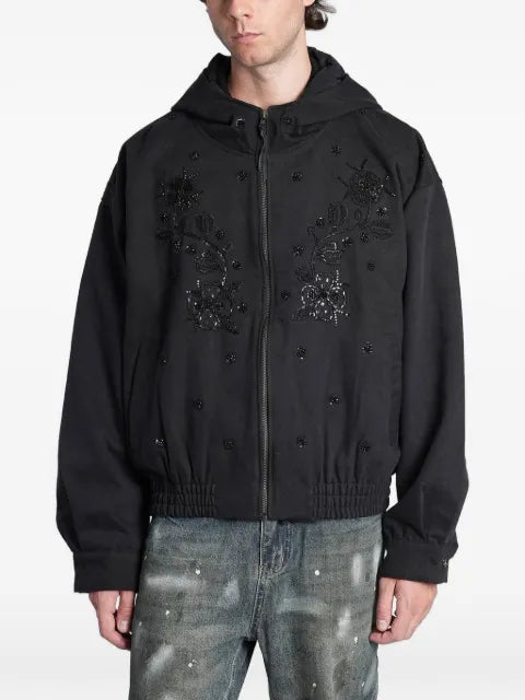 FOUND bead-embellished floral-embroidered jacket