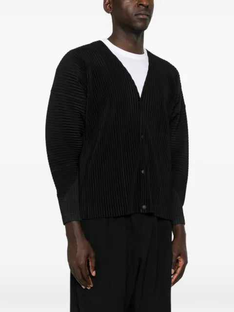 Homme Plissé Issey Miyake pleated V-neck cardigan