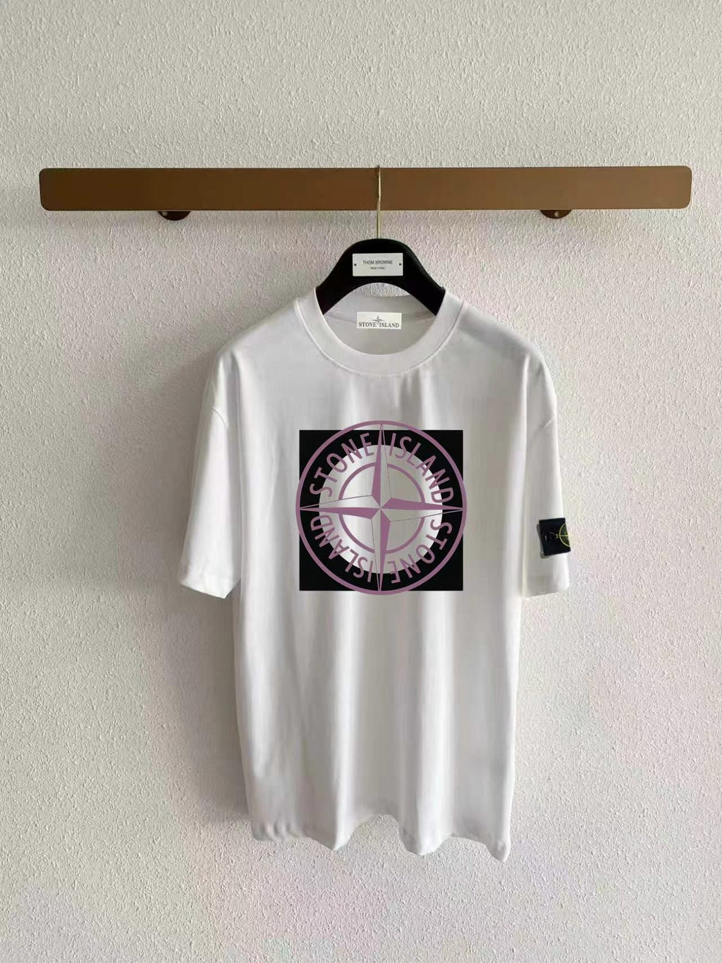 Stone Island Oversized Compass Rose Badge Print T-Shirt