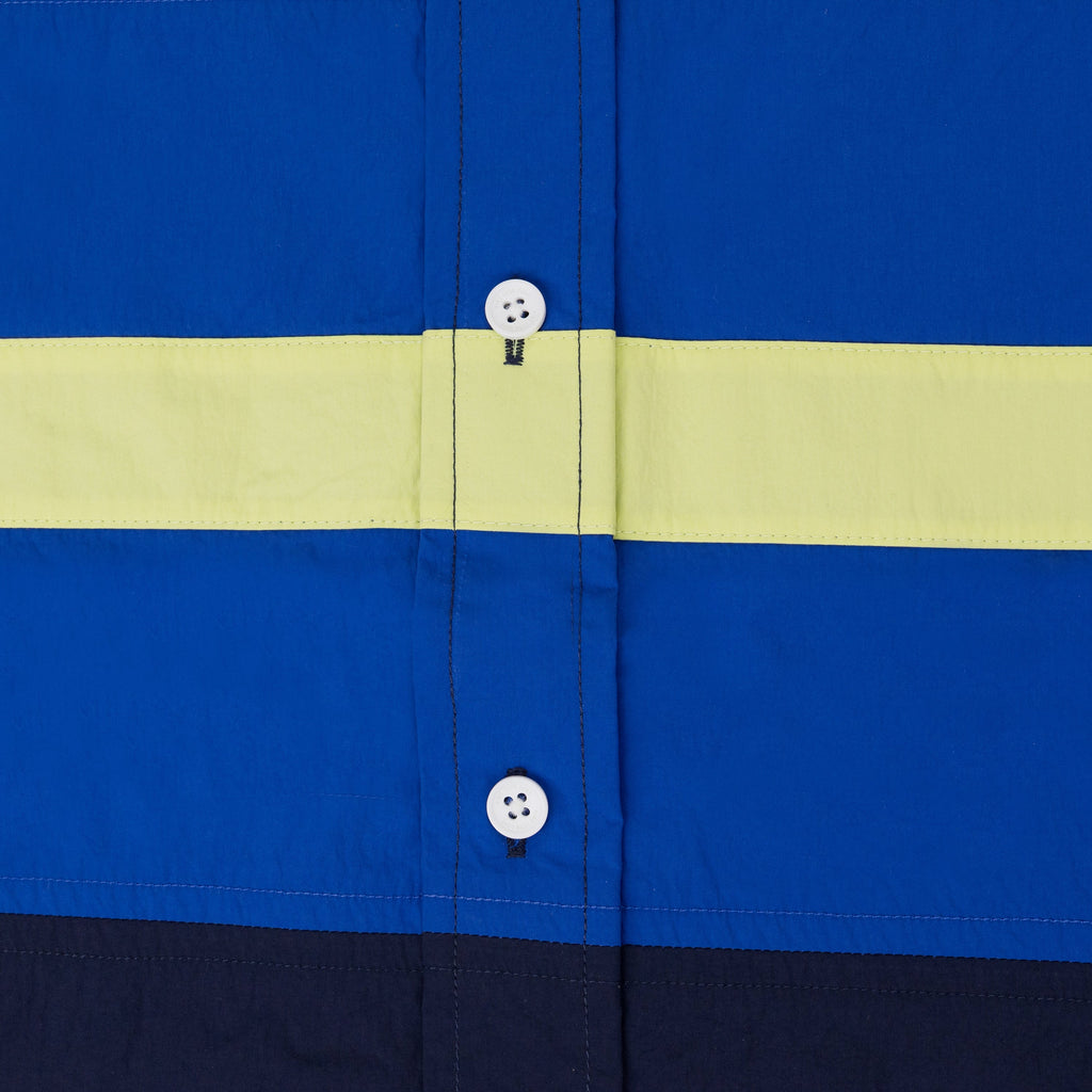 Blue Colorblock Logo Shirt