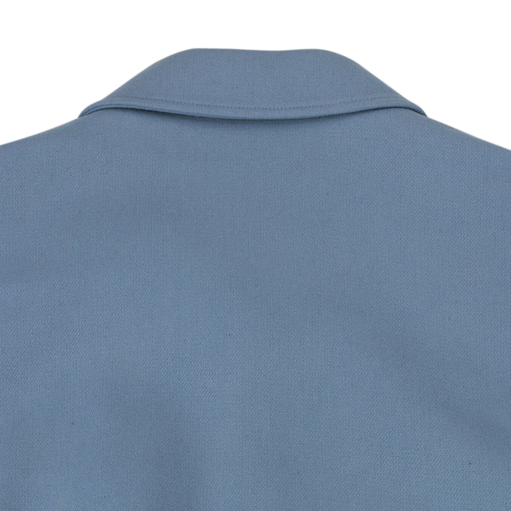 Slate Blue Varsity Bones Bomber Jacket