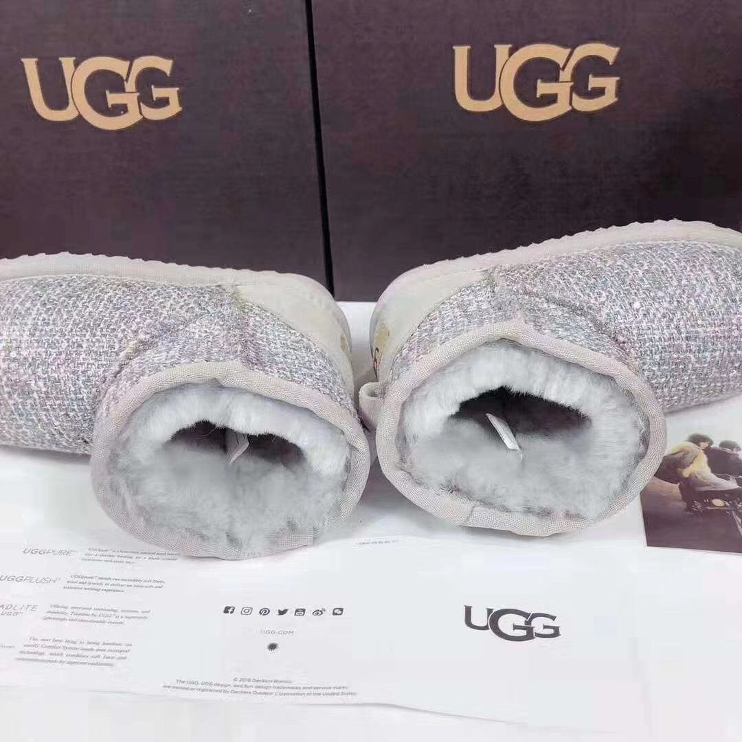 Kids Chanel-Style Snow Boots — Chic Grey | New Arrival | In Stock