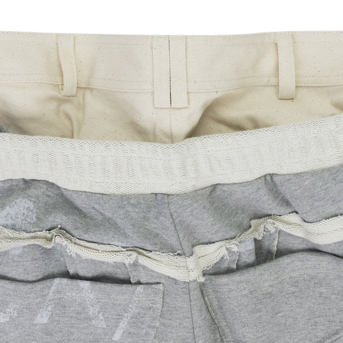 Beige Ahmad Layered Trousers