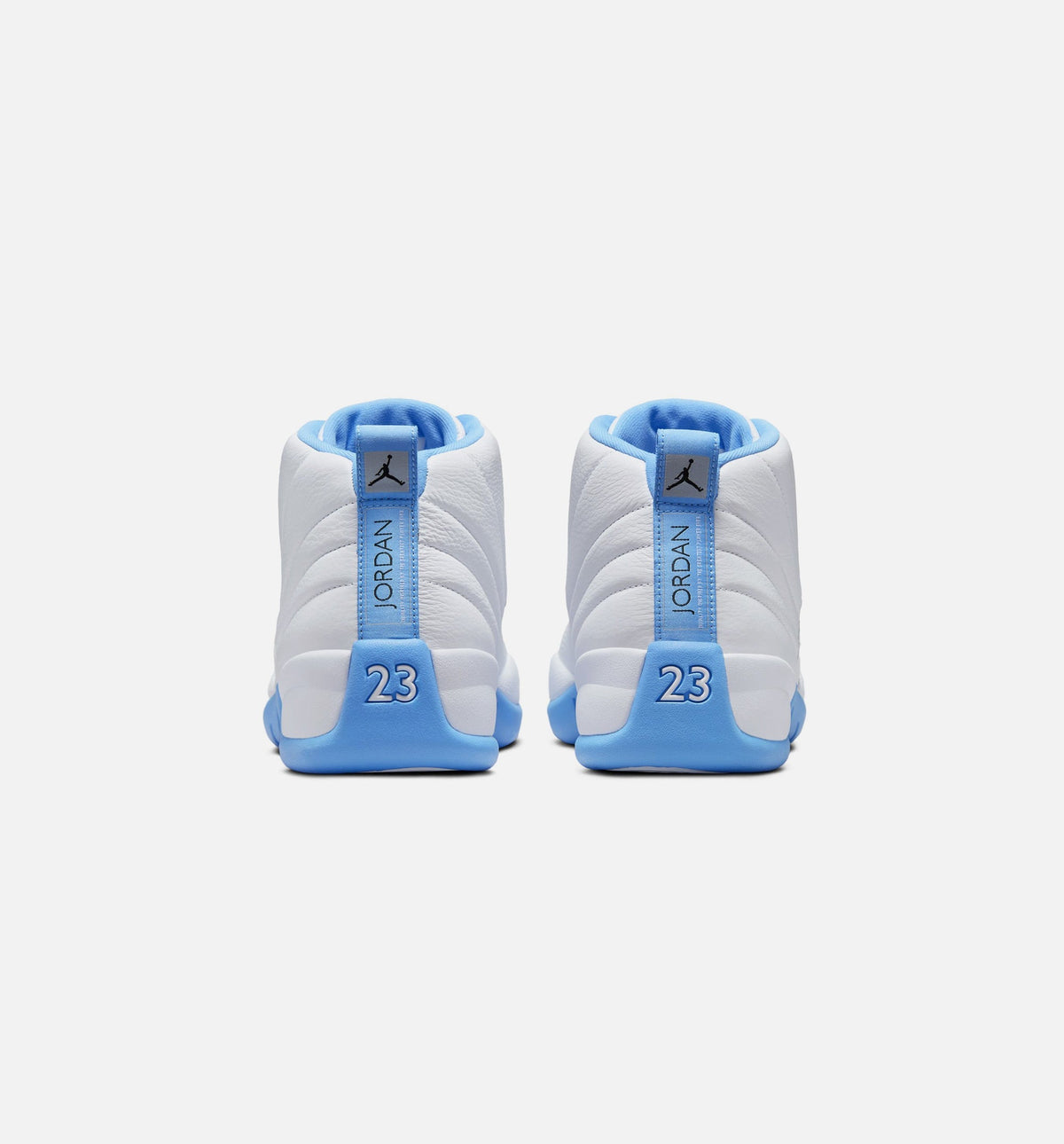 Air Jordan 12 Retro White and University Blue Men's – White/University Blue/Metallic Silver