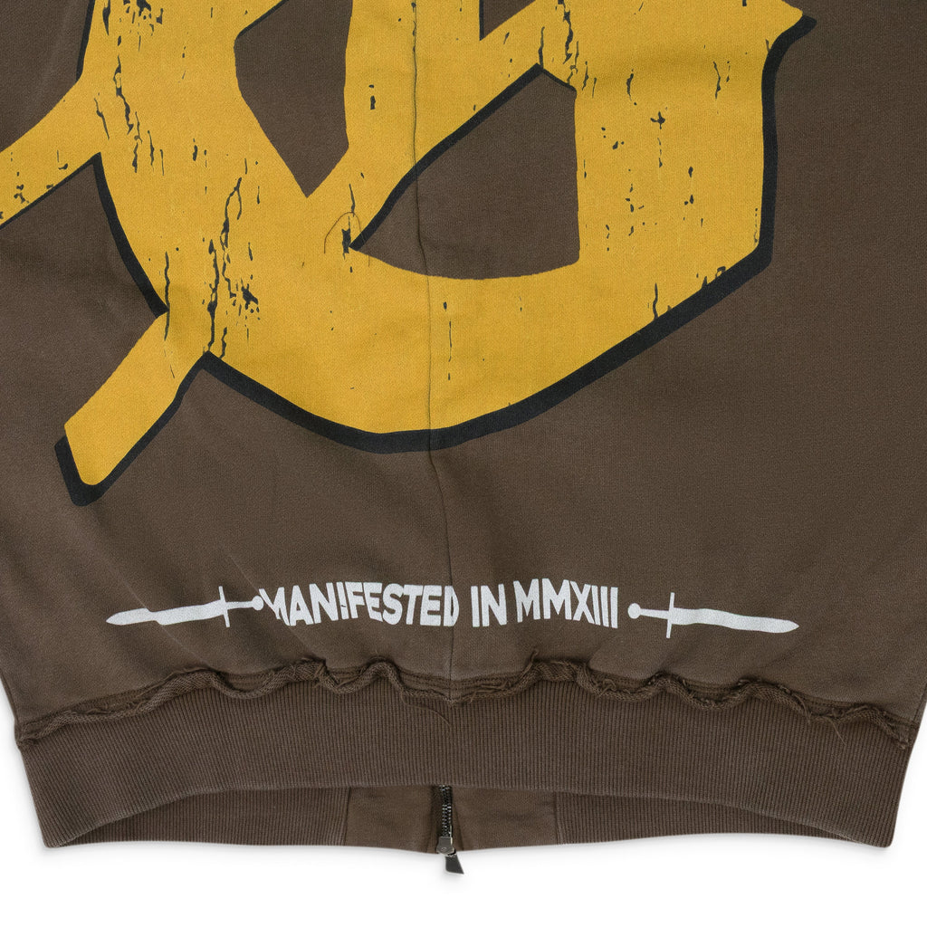 Brown Chrome Liberty Zip Hoodie V2