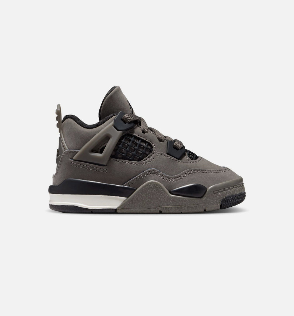 Air Jordan 4 Retro “Cave Stone and Black” Baby and Toddler Lifestyle Shoes