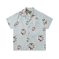 Denim Tears Light Blue All Over Floral Wreath Print Camp Collar Short