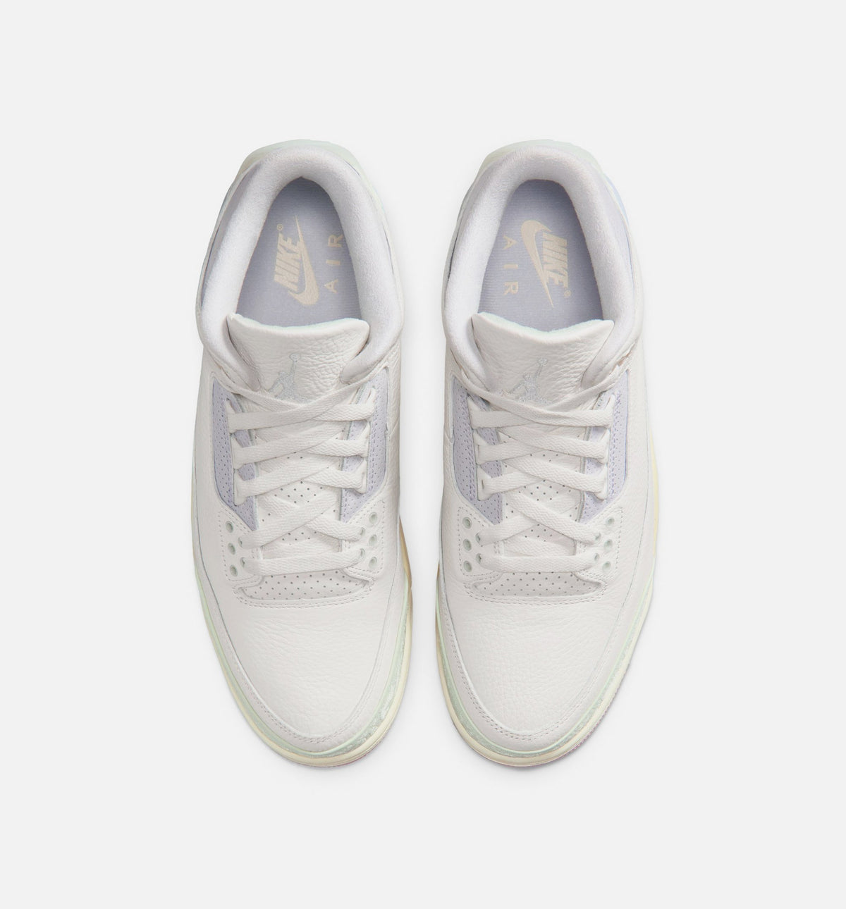 Air Jordan 3 Retro Sail and Jade Aura Men's Sneakers - Sail / Jade Aura / Aura / Iced Carmine