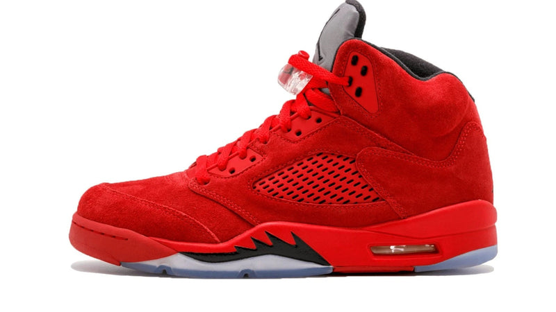 Air Jordan 5 Retro 'Red Suede' – Bold All-Red Premium Suede AJ5 with Reflective Tongue & Clear Sole